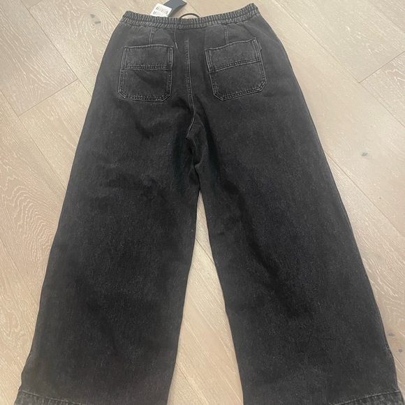 NWT Juun.J Wide Leg Drawstring Jeans Black Sz 48 (38 US) - Picture 4 of 10